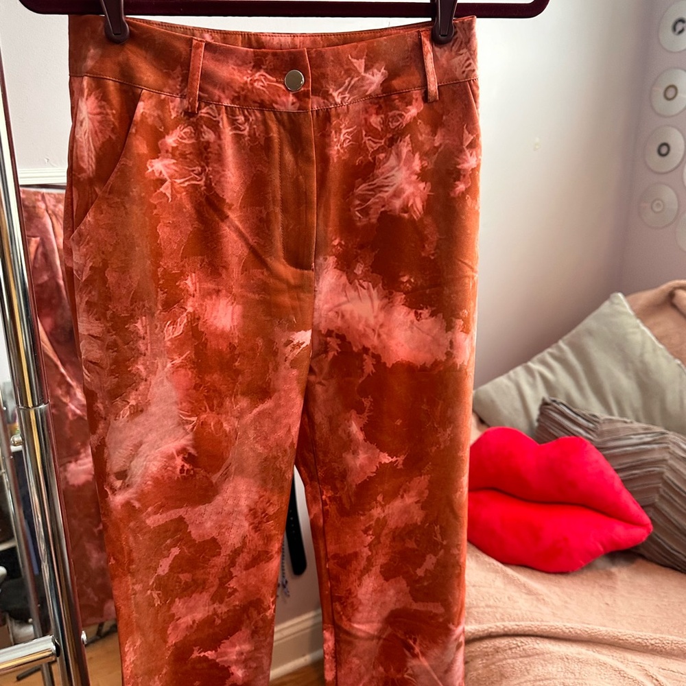 Copper Closet Red Tie-Dye Trousers